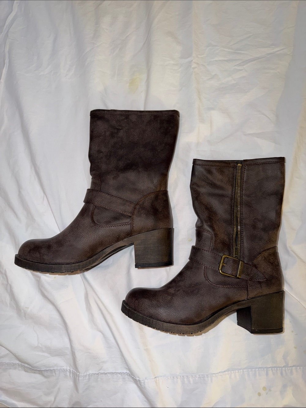 Women’s NWOT Size 9.5 Rocket Dog Dark Brown Mid-Calf Block Heel Boots